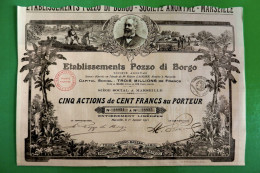 T-CFR Etablissements Pozzo Di Borgo 500 FRS Côte D’Ivoire Marseille 1921 - Autres & Non Classés