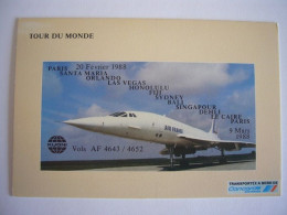 Avion / Airplane / AIR FRANCE / Concorde / Tour Du Monde / Vols AF 4643 - 4652 / Airline Issue - 1946-....: Ere Moderne