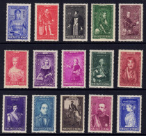 Monaco // 1942 // Princes Et Princesses De Monaco 17 Timbres Neufs** MNH  No. Y&T 234-248 - Ungebraucht