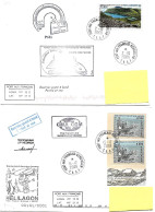 PO - 78 - 4 Enveloppes Kerguelen - Cachets Illustrés Et Signatures - Cartas & Documentos