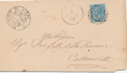 1879 RIESI CERCHIO GRANDE + NUMERALE A SBARRE - Marcofilie