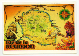 ÎLE DE LA RÉUNION - Carte Géographique - Other & Unclassified