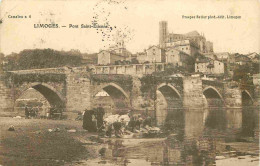 87 - Limoges - Pont Saint-Etienne - Animée - Laveuses - Lavandières - Correspondance - CPA - Oblitération Ronde De 1907  - Limoges