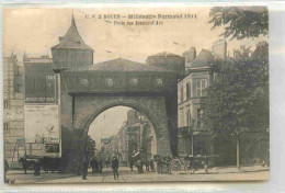 76 - Rouen - Millénaire Normand 1911 - Porte Rue Jeanne D'Arc - Animée - CPA - Etat Carte Qui Se Décolle - Voir Scans Re - Rouen