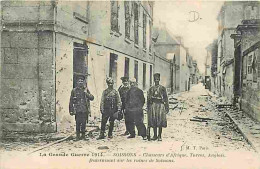 02 - Soissons - La Grande Guerre 1914 - Chasseurs D'Afrique, Turcos, Anglais - Animée - Militaria - CPA - Voir Scans Rec - Soissons