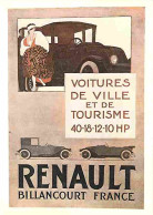 Automobiles - Renault - Reproduction D'une Lithographie Ancienne - Collection Des Ancetres Renault - Carte Neuve - CPM - - Turismo