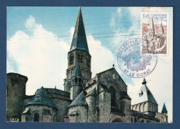 France - FDC - Premier Jour - Carte Maximum - Collégiale Du Dorat - 1977 - 1970-1979