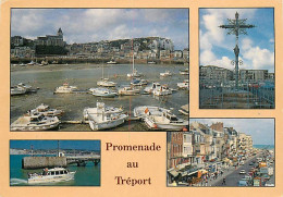 76 - Le Tréport - Multivues - Bateaux - Automobiles - Flamme Postale De Criel Sur Mer - CPM - Voir Scans Recto-Verso - Le Treport