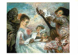 Art - Peinture - Antoine Watteau - The Music Lesson - CPM - Voir Scans Recto-Verso - Pintura & Cuadros