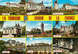 37 - Indre Et Loire - La Touraine Jardin De La France - Multivues - Blasons - Carte Neuve - CPM - Voir Scans Recto-Verso - Other & Unclassified