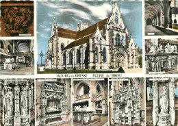 01 - Bourg En Bresse - Eglise De Brou - Intérieur De L'Eglise De Brou - Carte Dentelée - CPSM Grand Format - Voir Scans  - Brou - Iglesia