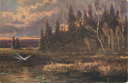 Scenic Postcard England Lake Forest Scene Birds - Autres & Non Classés