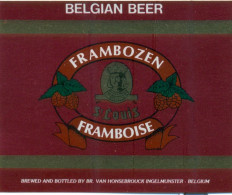 Oud Etiket Bier Frambozen Framboise St Louis - Brouwerij / Brasserie Van Honsebrouck Te Ingelmunster - Cerveza