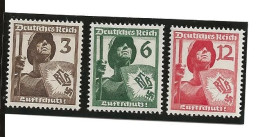 1937 Série  Yv 591-593 ** Neuve - Ungebraucht