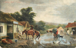 Scenic Postcard England Graham A Rainy Day Horse - Otros & Sin Clasificación