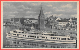 LINDAU ( BODENSEE ) AM HAFEN - Bateau D'excursion à Vapeur Au Port -  Verlag Erwin BURDA - Lindau A. Bodensee