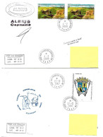 PO - 79 - 4 Enveloppes Kerguelen - Cachets Illustrés Et Signatures - Covers & Documents