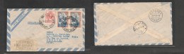 ARGENTINA. Argentine Cover - 1952 BA To Switz Geneve Registr Air Mult Fkd Env XF XSALE. - Other & Unclassified