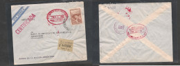 ARGENTINA. Argentina Cover - 1960 BA 52 To USA Washington Registr Single Air Fkd Env PERFIN Banco Nacion Arg, Vf XSALE. - Other & Unclassified