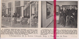 Paris - Section Coloniale Belge à L' Exposition - Orig. Knipsel Coupure Tijdschrift Magazine - 1937 - Non Classés