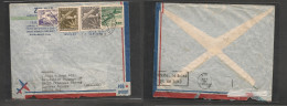 CHILE. Chile Cover - 1957 Valp To London UK Air Mult Fkd Env 175 Pesos Rate Incl 50p Fine Usage XSALE. - Chili