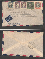 CHILE. Chile - Cover1933 22 Ago Coquimbo To USA NY Air Via Panagra Multfkd Env, Rate $4.05, Fine.  Ex Prof West Airmails - Chili