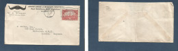 CANADA. 1927 (28 Sept) Grand Lodge, Antediluvian Order. Montreal - London, England. Illustrated Horn Single 3c Fkd Env.  - Sonstige & Ohne Zuordnung