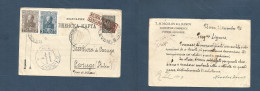 BULGARIA. 1918 (21 Nov) Pleven - Italy, Carugo. 5b Black Comm + Military Cachet Stationary Card. WWI Censored Cachet At  - Other & Unclassified