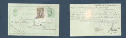 BULGARIA. 1913 (10 Dec) Xanthia - Istambul, Turkey. 5b + Adtl Fkd Stat Card, Stamps Penal-censored At + Arab Cachet. Int - Altri & Non Classificati