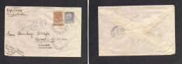 Brazil - XX. 1928 (31 March) Curityba - Switzerland, Oberol (21 April) Registered Multifkd Env. Fine Used + R-cachet. XS - Other & Unclassified
