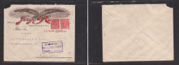 BRAZIL. Brazil - Cover - 1927 Pernambuco To Germany Hamburg Color Eagle Illustr Mult Fkd Env. Easy Deal. XSALE. - Altri & Non Classificati