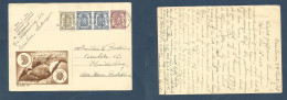 Belgium - Stationery. 1948 (29 Sept) Berahem - Heidelberg, Germany. Insent Illustr 65c Red Stat Card + 3 Adtls, Tied Rol - Other & Unclassified