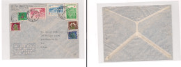 BELGIUM. Cover -  1951 Bruxelles To USA Indianapolis Air Multfkd Env XSALE. - Other & Unclassified