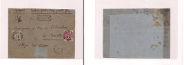 BELGIUM. Cover -  1883 Bruxelles To Spain Sevilla Register Multifkd Env Front, Assure. Very Rare XSALE. - Autres & Non Classés