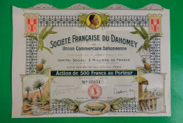 T-CFR Société Française Du Dahomey 1923 - Agricultura