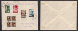 BELGIUM. 1935 (4 Jan) VAULX - Switzerland, Fleurier. Multifkd Comm Issue. VF Env. XSALE. - Other & Unclassified