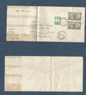 BC - Rhodesia. 1950 (12 Sept) SR Salisbury - Switzerland, Franenfeld. Seamail 4 1/2d Rate Multifkd Env. Amazingly Scare  - Other & Unclassified