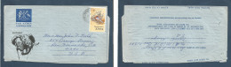 BC - Kenya. 1977. Ngong Road, Nairobi - USA, CA, San Fernando. Fkd 1sh (shell) Illustrated Elephants Air Lettersheet, La - Sonstige & Ohne Zuordnung