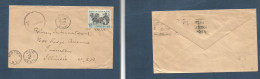 BC - Kenya. 1959 (15 July) Nakuru - USA, Illnois, Evanston. 15c. Elephant Single Fkg Unsealed Env + Tax + Aux Cachets. X - Other & Unclassified