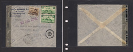 EGYPT. Egypt - Cover - 1945 Alexandrie To USA NYC Air Mult Fkd Env Dual Censored. Easy Deal. XSALE. - Other & Unclassified