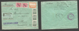 ECUADOR. 1953 (Enero) Guayaquil - Germany, Bonn (9 Jan) Via US / Washington (7 Jan) Registered Air Multifkd Env. Better  - Ecuador