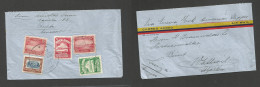 ECUADOR. 1940 (24 March) Guayaquil - Switzerland, Wattwil Via US - NY - Atlantic Clipper. Reverse Multifkd Env At 6,45 S - Equateur