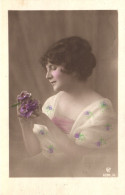FANCY CARDS, ELEGANT WOMAN, VINTAGE, FLOWERS, PORTRAIT, SWITZERLAND, POSTCARD - Mujeres