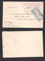 DOMINICAN REP. 1932 (30 Nov) Sto Domingo - USA, Long Island, NYC. US Diplomatic Mail. Air Fkd Env. Special Cachets. Fine - Repubblica Domenicana
