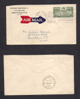 DOMINICAN REP. 1930 (May) Sto Domingo - USA, Brooklyin, NY (19 May) Air Fkd Env, Slogan Cachet. XSALE. - Dominikanische Rep.