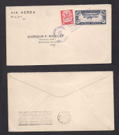 DOMINICAN REP. 1928 (9 Apr) Sto Domingo - Cuba, Santiago. Air Multifkd Envelope, Special Entrega / Express Stamp. Fine.  - Dominicaine (République)