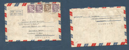 DENMARK. 1953 (7 July) Cph - London, England. Multifkd Air Lettersheet With Routing, Tied Cds. Fine. XSALE. - Other & Unclassified