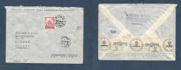 CZECHOSLOVAKIA. 1941 (22 Nov) Bohemia, Zlin - Switzerland, Luzern. Nazi Censored Single 1k Air Fkd Envelope, Tied Cds. X - Other & Unclassified