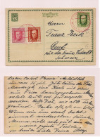 CZECHOSLOVAKIA. 1926 Multfkd Stat Card Redd Cachet. Easy Deal. XSALE. - Other & Unclassified