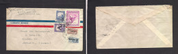 COLOMBIA. 1952 (18 Jan) Bogota - Germany, Stuttgart. Air - 1 Multifkd Env, Ovptd Issues + Special Air Cachet. Fine. XSAL - Colombia
